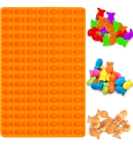 Molde Silicona De 112 Mini Peces - Croquetas Galletas Dulces Color Sorpresa