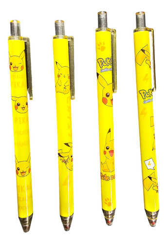 Set 4 Lapiz Boligrafo 0.5 Mm Pikachu Pokemon