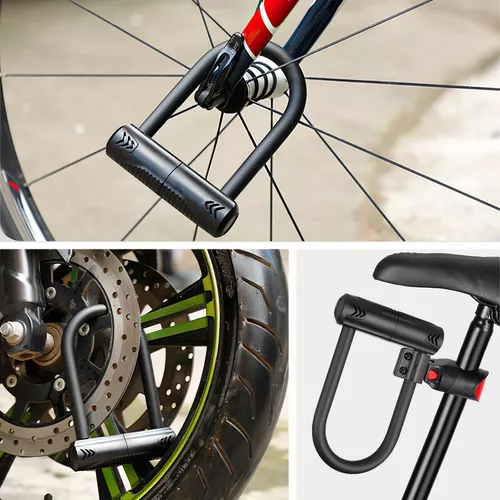 Candado en U para bicicleta con 2 llaves, cerradura antirrobo de alta  seguridad, resistente al óxido, cerradura en forma de U para bicicleta