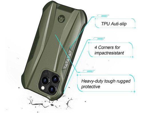 Gravastar Para iPhone 13 Pro Funda Antichoque Bumper Cover