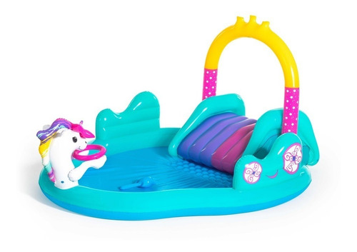 Piscina Inflable Centro De Juegos Bestway Unicornio Mágico