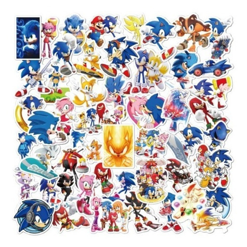 Sonic Stickers 50 Unid Surtidas