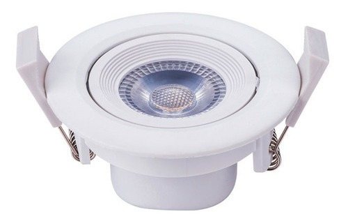 Spot Panel Led P/embutir Aro Móvil 3w 220v Luz Calida 