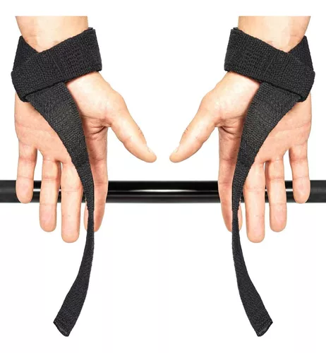 Lifting Straps Gym Crossfit Pesas Correas Levantamiento Par Color Negro