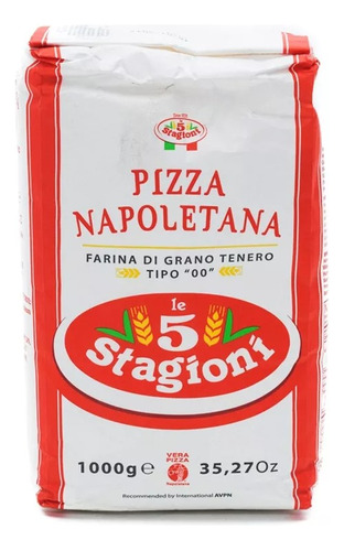 Harina Italiana 5 Stagioni Bolsa 1kg Pizza Napoletana Panes 