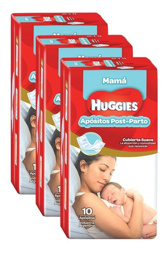 Apósitos Post Parto Huggies Mamá Pack X 3