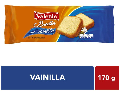 Budin Vainilla Valente 170g Reposteria Pasteleria X1 Paquet
