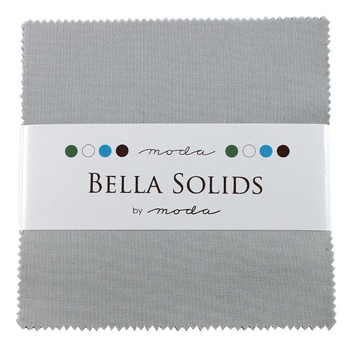 Bella Solids Zen Grey Charm Pack 42 Cuadrados 5 Fabrics 9900