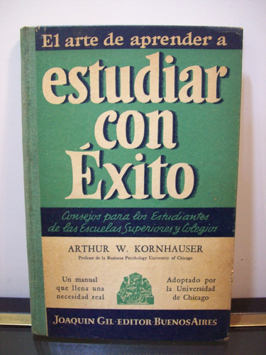 Adp El Arte De Aprender Estudiar Con Exito Arthur Kornhauser