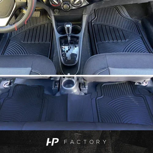 Cubre Alfombra Para Auto Pvc 3 Piezas Color Negro Universal