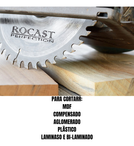 Disco De Serra Circular Vidia Rocast Para Mdf 300mm X 96 D
