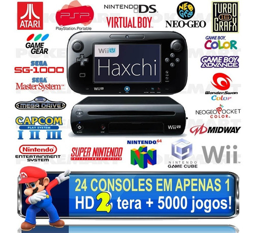 Nintendo Wii U Haxchi Hd 2 Tera 5000 Jogos + Garantia