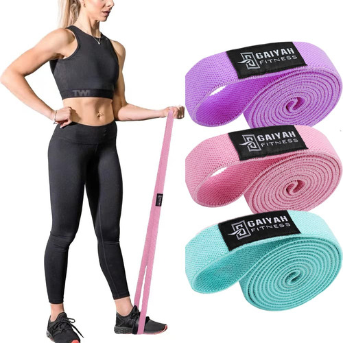 Gaiyah Fitness Bandas De Resistencia Largas - Juego De Band. Color Mint/pink/violet