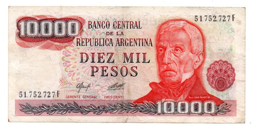 Argentina Billete 10000 Pesos Ley Bottero 2488