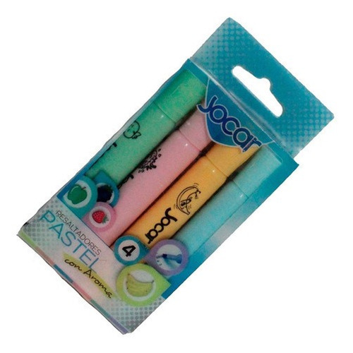 Resaltadores Pastel Con Aroma Jocar 4 Pzas