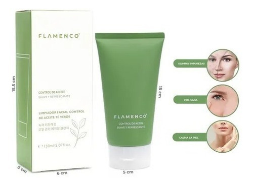 Limpiador Facial De Aceite Té Verde Control Grasa Flamenco
