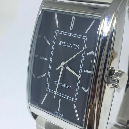 Relógio Masculino Original Atlantis Social Luxo Prata