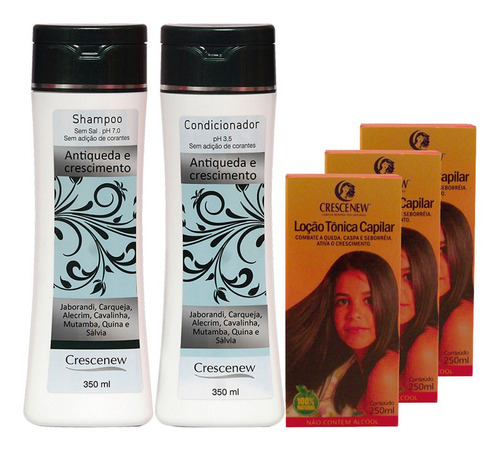Imagem 1 de 4 de Shampoo Condicionador 3 Loção Antiqueda - Crescimento Alumã