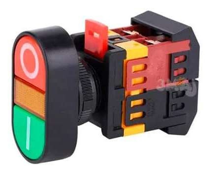 Imagem 2 de 6 de Botão De Comando Duplo C/ Iluminação Na+nf S/ Trava Apbb22n
