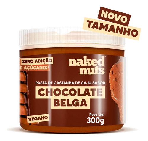 Pasta De Castanha De Caju C/ Chocolate Belga 300g Naked Nuts