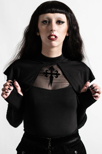 Blusa Top Escote Ksra004054 Restyle Gotica New Rock Demonia