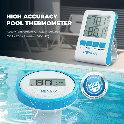 Termómetro Inalámbrico Para Piscina Con Pantalla Digital De