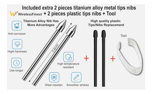 Emr Stylus Con Lápiz De Borrador Para Notable 2 Bolígrafos +