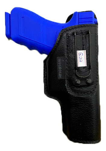 Coldre Velado Saque Rápido Para G22 Couro Com Neoprene