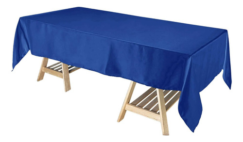 Mantel Rectangular De Satén Azul Rey De 60 X 102 Pulgadas