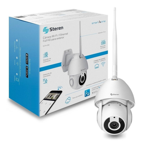 Imagen 3 de 8 de Cámara de seguridad Steren CCTV-235 Smart Home con resolución de 2MP visión nocturna incluida blanca