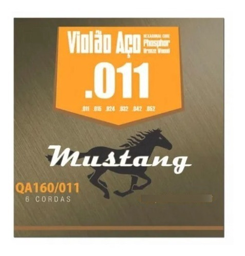 Encordoamento Mustang Qa160 .011/.052 Para Violão Aço