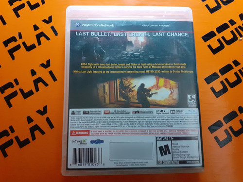 Metro Last Light Ps3 Físico Envíos Dom Play (Usado)