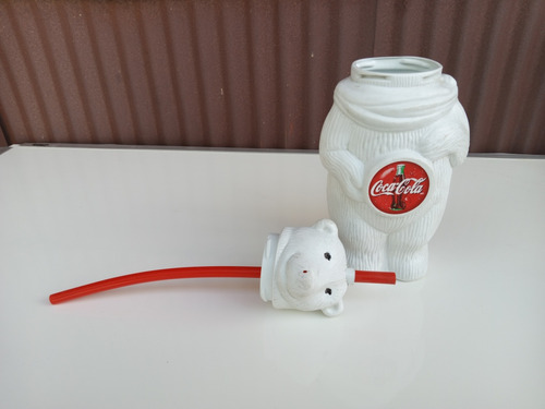 Antiguo Bote Oso Coca Cola Cantimplora Colección Con Detalle (Usado)