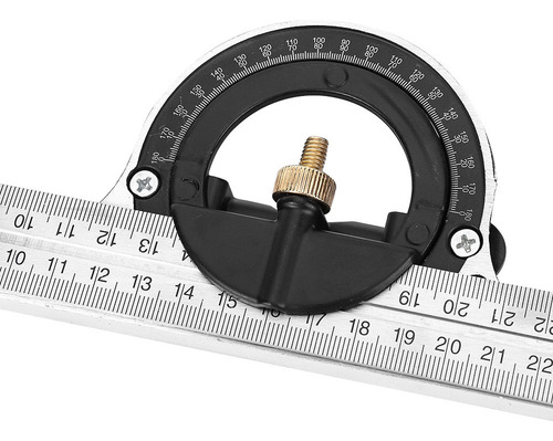 Regla Angular De Acero Inoxidable 0-180° Combinación Tri Cua