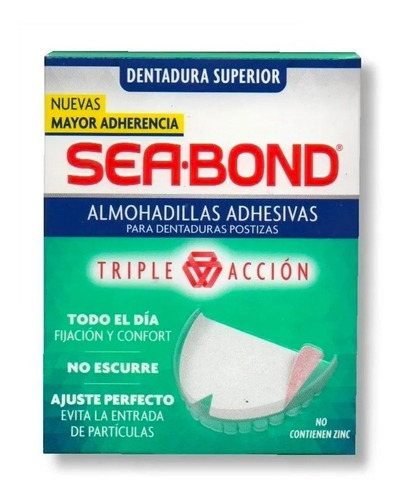 Sea Bond Almohadillas Adhesivas Triple Accion Superiores X18