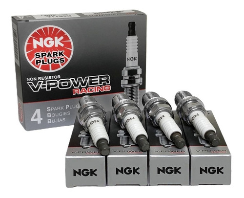 4 Velas De Ignição Ngk V-power #5671a/7 Turbo Grau 7