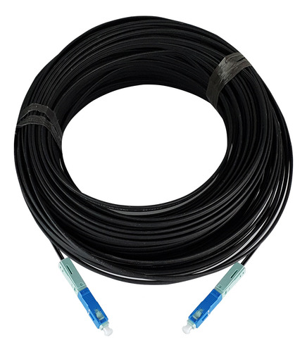 Cabo Fibra Óptica Mini Drop 1 Fo Conector Sc-upc Rolo 100 Mt