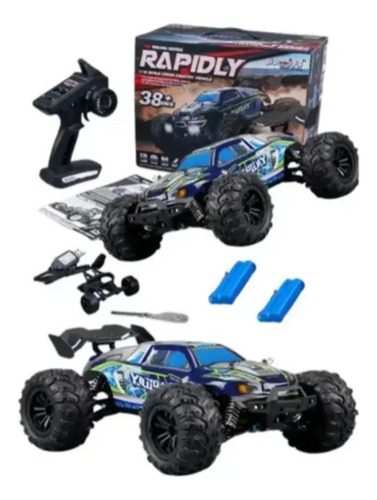 Buggy Elétrico Rc Conquer 50 Km/h - Controle Remoto Azul