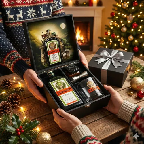 Kit Cesta Licor Jägermeister 700ml Importado Presente Natal