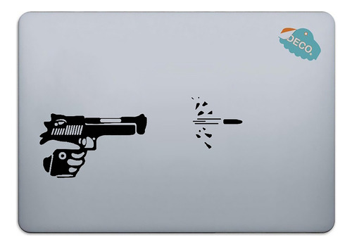 Calcomanía Sticker Vinil Para Laptop   Pistola