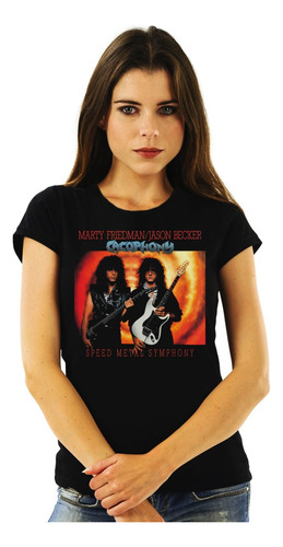 Polera Mujer Cacphony Speed Metal Symphony Marty Friedman Ja