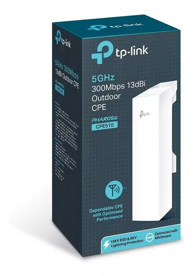 Cpe Exterior Cpe510 Tplink 5ghz 300mbps 13dbi Hp 500mw Poe