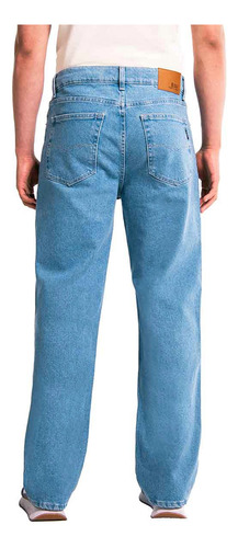 Jeans Oggi Hombre Relaxed Azul Claro Mezclilla Confort