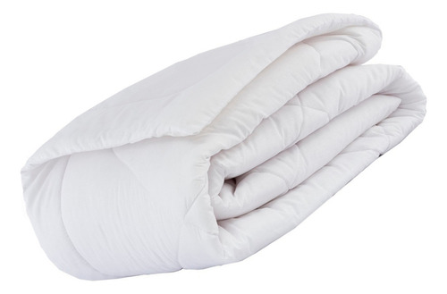 Edredom Dupla Face Casal Padrão 180 Fios Algodão Conforto Cor Branco Desenho Do Tecido Liso