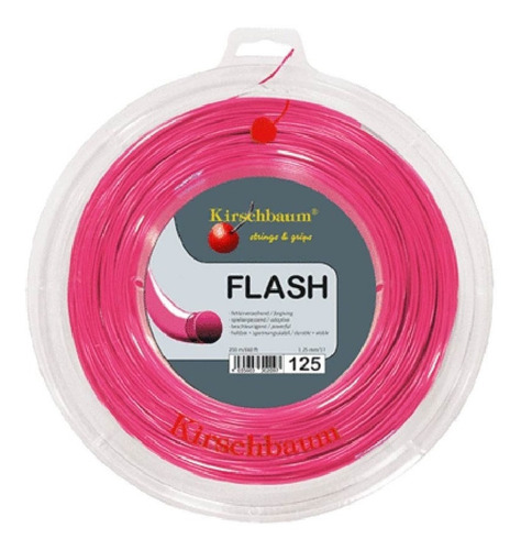 Rollo De Cuerda Kirschbaum Flash Monofilamento Liso 1.25mm Color Rosa