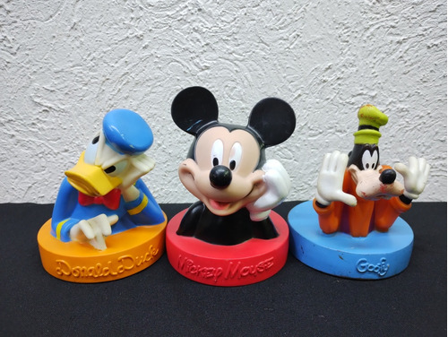 Figuras Mickey Goofy Y Donald Disney Tapas Vasos Original