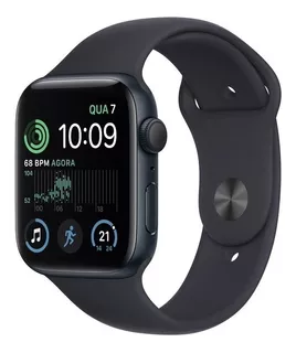 Apple Watch SE GPS - Caixa meia-noite de alumínio 44 mm - Pulseira esportiva meia-noite - Padrão