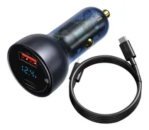 Comprar Cargador Baseus Para Auto + Cable Doble Usb Tipo C 65w