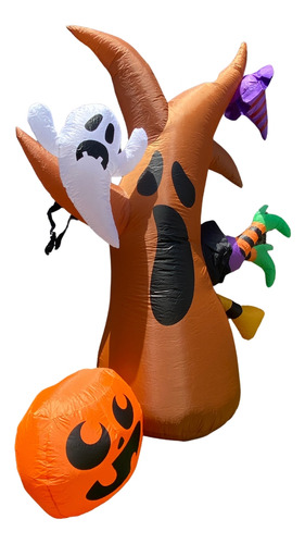 Inflable De Halloween Exterior Árbol Terrorifico Alto 2.40m