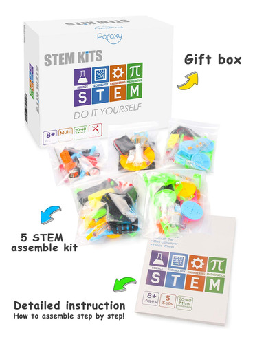 Poraxy Juego De 5 Kits De Ciencia Stem Para Niños De 8 A 12